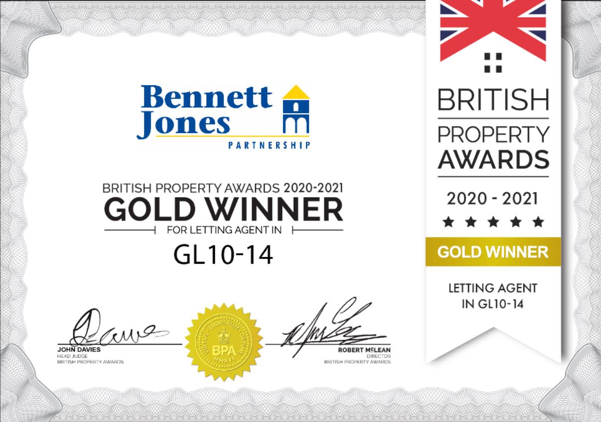 Bennett Jones wins Letting Award for GL10-14 Postcode Area